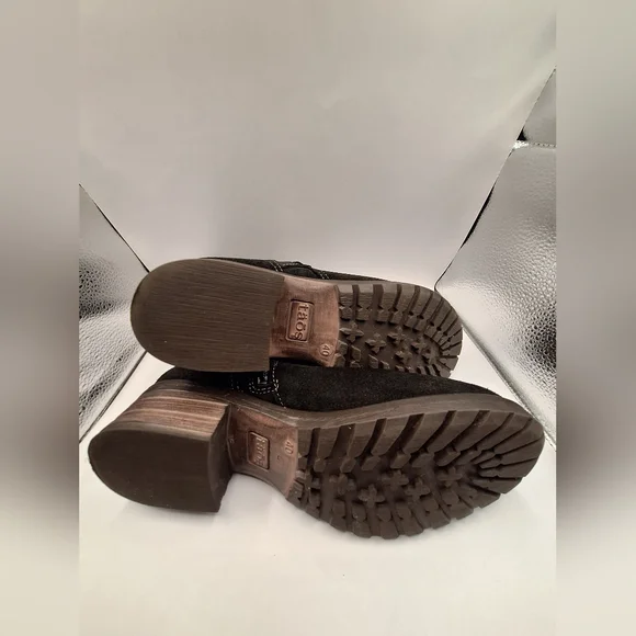 Taos Women’s Black Suede Ankle Boots with Strap Detail – Size 9 - Picture 4 of 8